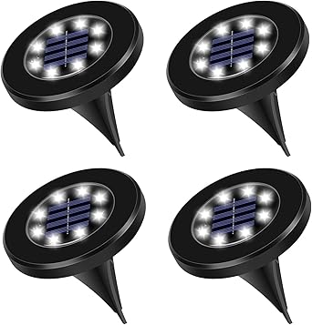 Wilktop Solarleuchte Bodenleuchte Schwarze Garten Solarleuchte Fur Garten Solarleuchten Solarlampen Aussenbereich Wasserdicht Ip65 Aussenleuchten Kaltweiss 4 Stuck Amazon De Beleuchtung