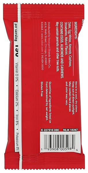 RXBAR STRAWBERRY BAR, 1.8 OZ