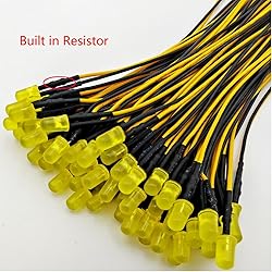 Gebildet 50pcs 110VAC 5mm Yellow LED Lights