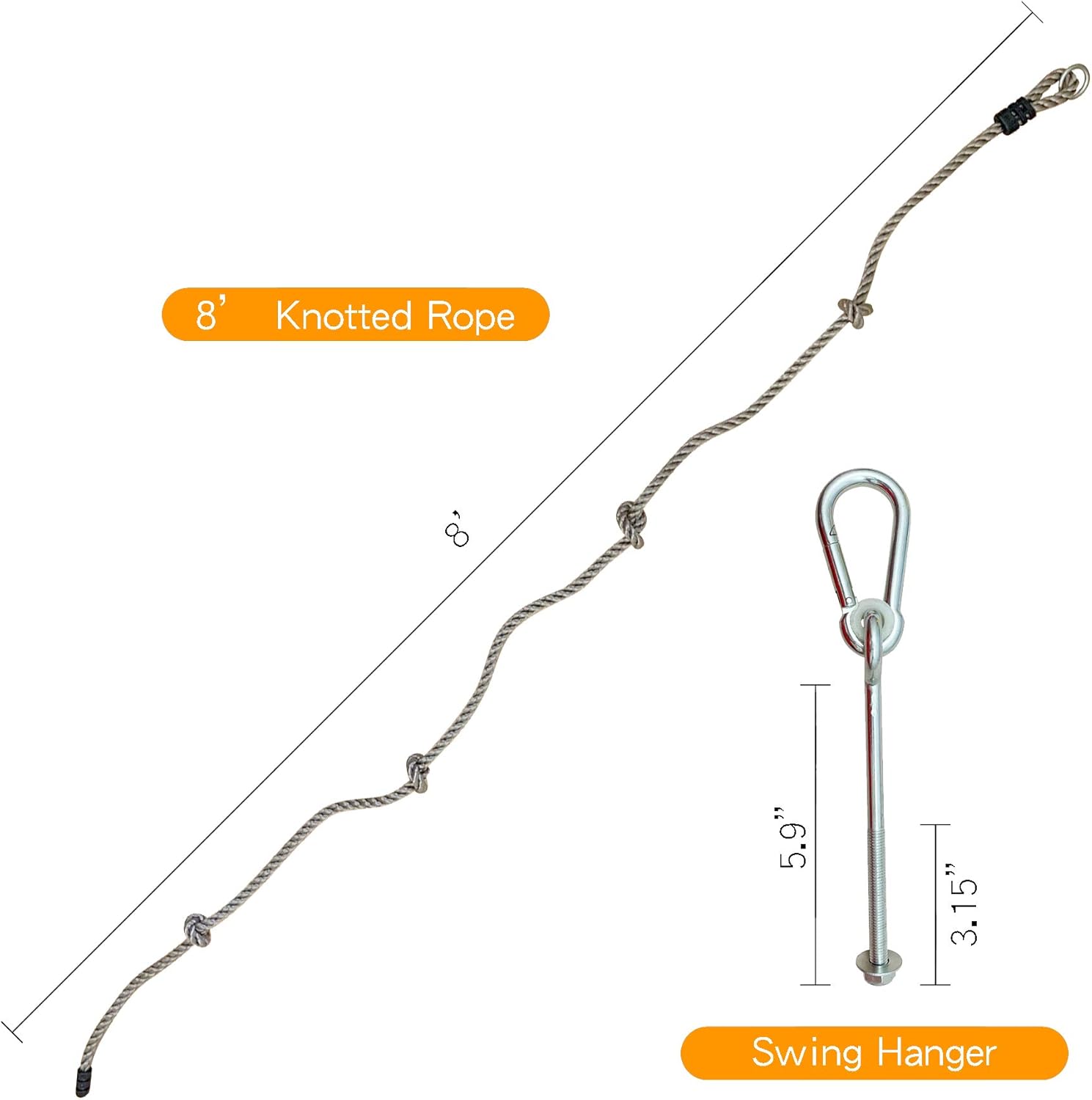 Play N Laughter 20 Assorted Kids Climbing Rock Holds with Knotted Rope Kit - Mounting Hardware Included for Installation up to 1" Thick Wall: Toys & Games