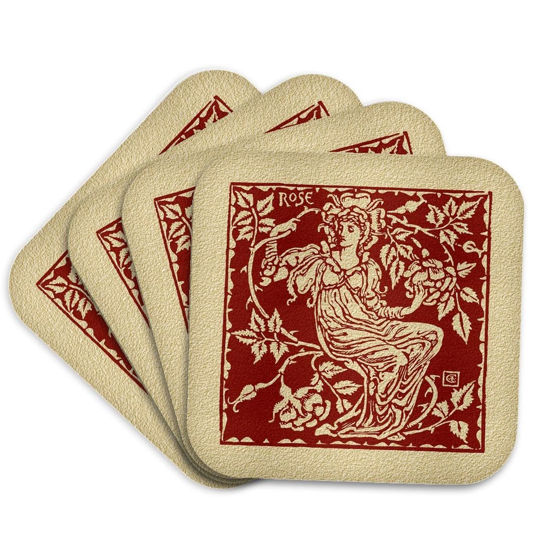 3dRose Flag, White, set-of-4-Soft