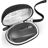RISETECH Travel Mouse Case for Logitech MX Anywhere 3S/3/2S Wireless Mouse | Hard EVA Shell, Soft Lining with Shock-absorbing Bubbles, USB Receiver Slot, Laptop Mouse Carrying Bag with Clip and Lanyard