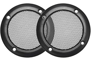 uxcell Speaker Grill Cover 3.5 Inch Mesh Decorative Circle Subwoofer Guard Protector Black 2pcs