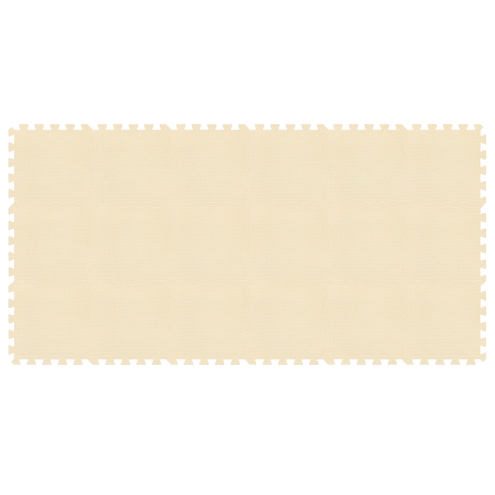 Yostrong® 18 Tiles Interlocking Puzzle Foam Baby Play Mat for Playing - EVA Babies Crawling Mat | Rubber Floor Work Out Mats for Home Gym. Beige. YOC-Jb18N