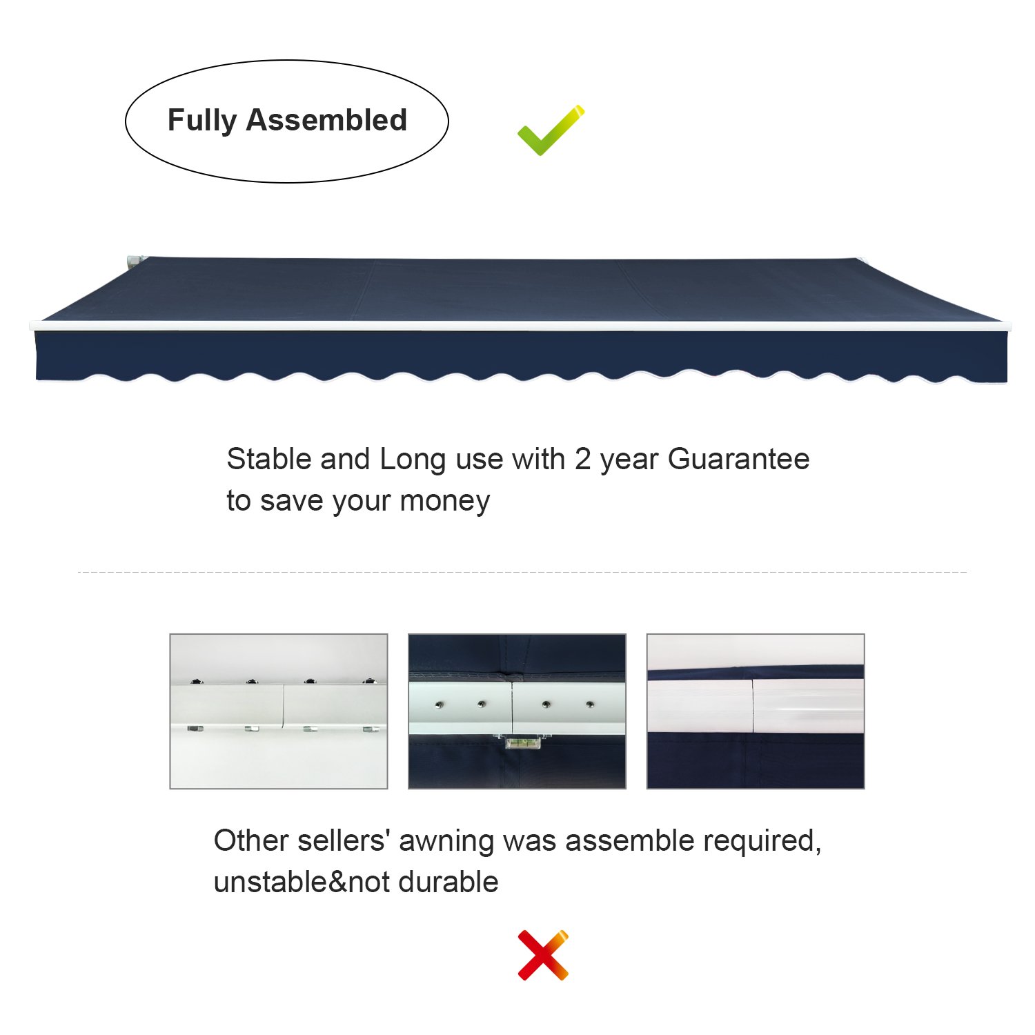Amazoncom Diensweek Patio Awning Retractable Manual Commercial