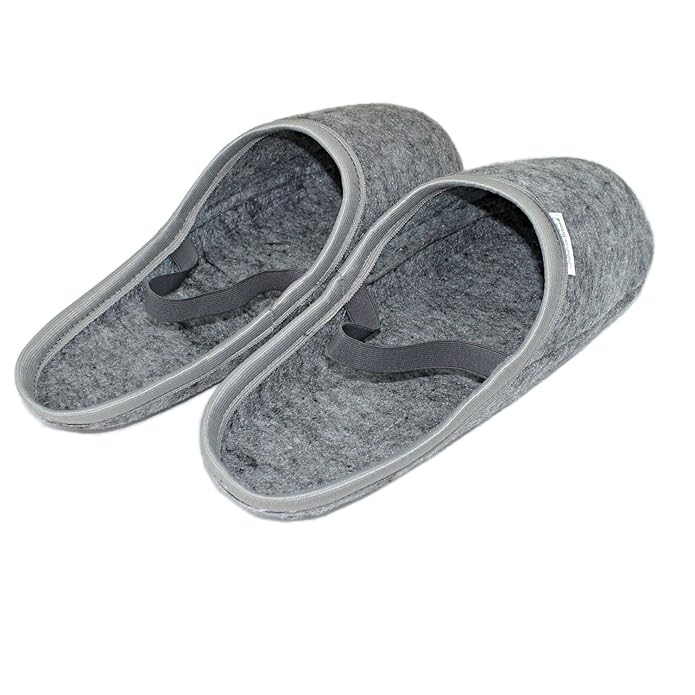 Kettelservice-Metzker Museumspantoffeln - Handwerkerpantoffeln - Filzüberschuhe - Schlosspantoffeln 2 Paar Grau