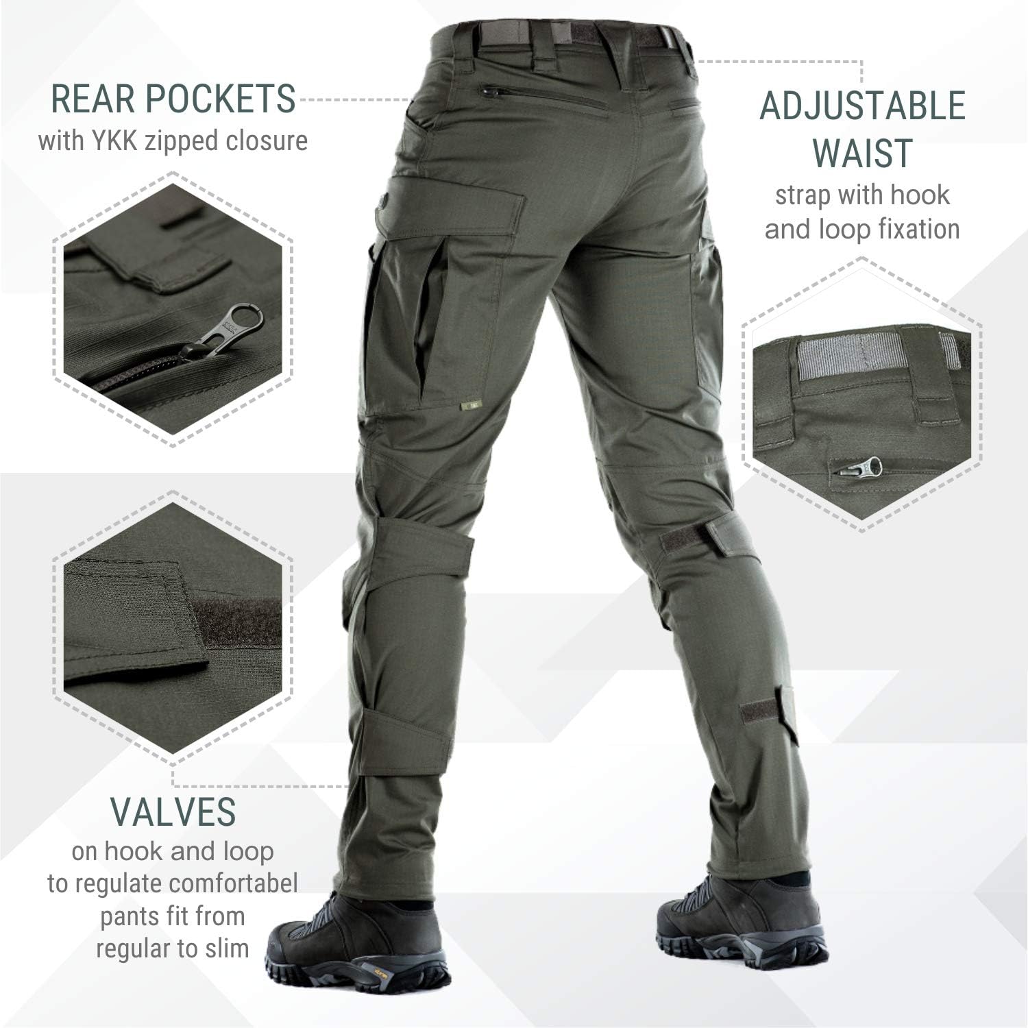 Conquistador Flex - Tactical Pants Men - with Cargo Pockets at  Men’s Clothing store