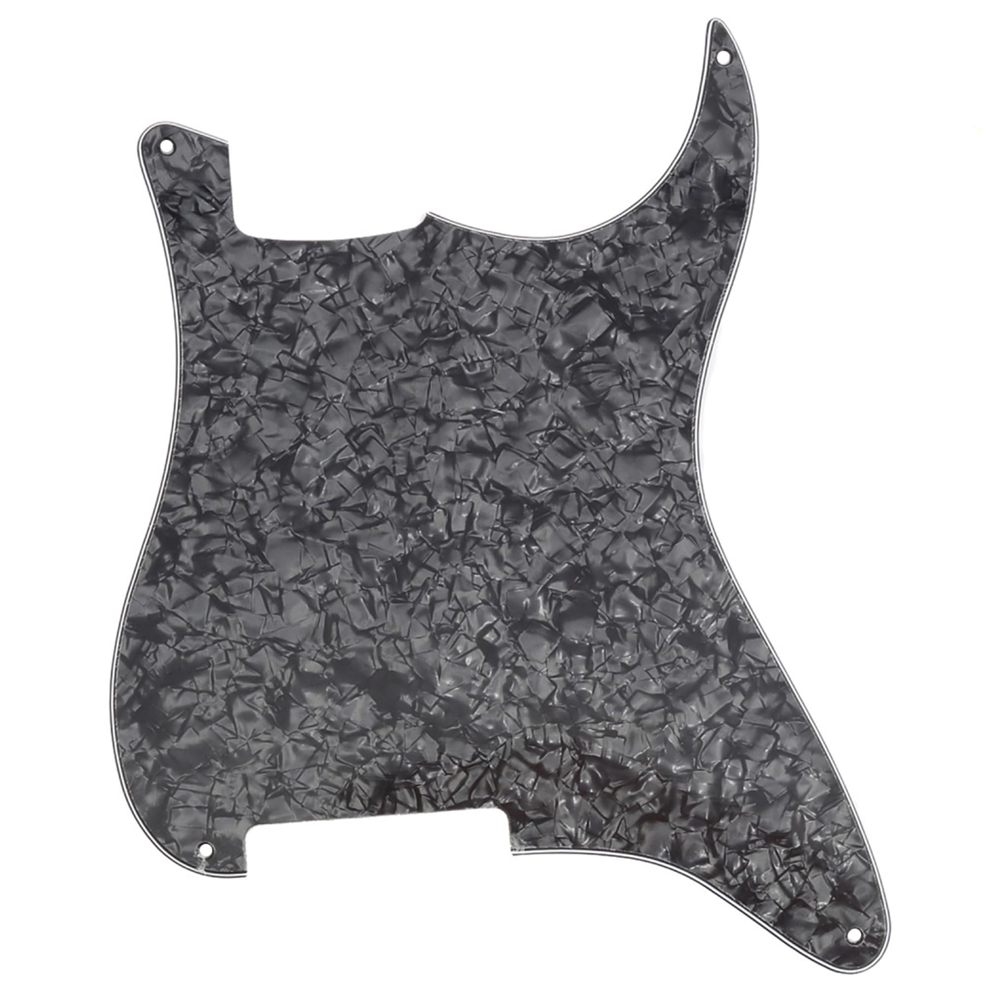 Musiclily 4 Hole Guitar Stratocaster Pickguard Blanks Material for Strat Style Guitar Custom, 4Ply Black Pearl — image 1