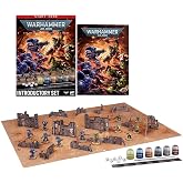Warhammer 40,000 Introductory Set &ndash; Space Marines vs Orks Starter Game with 12 Push-Fit Miniatures, Paints, Gaming Mat &amp; Terrain