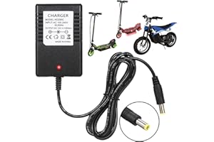 CILEHALL 12v Charger for Razor Power Core E90 Charger for Electric Scooter Black Label Powercore E90, E95, MX125 Dirt Bike, MX125 Dirt Rocket, 12V Kids Ride On, Dynacraft Toy Power Supplies