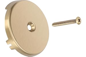 PRIMSOPH One Hole Overflow Faceplate Tub Drain Trim Kit Conversion Kit Assembly Universal Fine Coarse Thread Replacement Brushed Gold