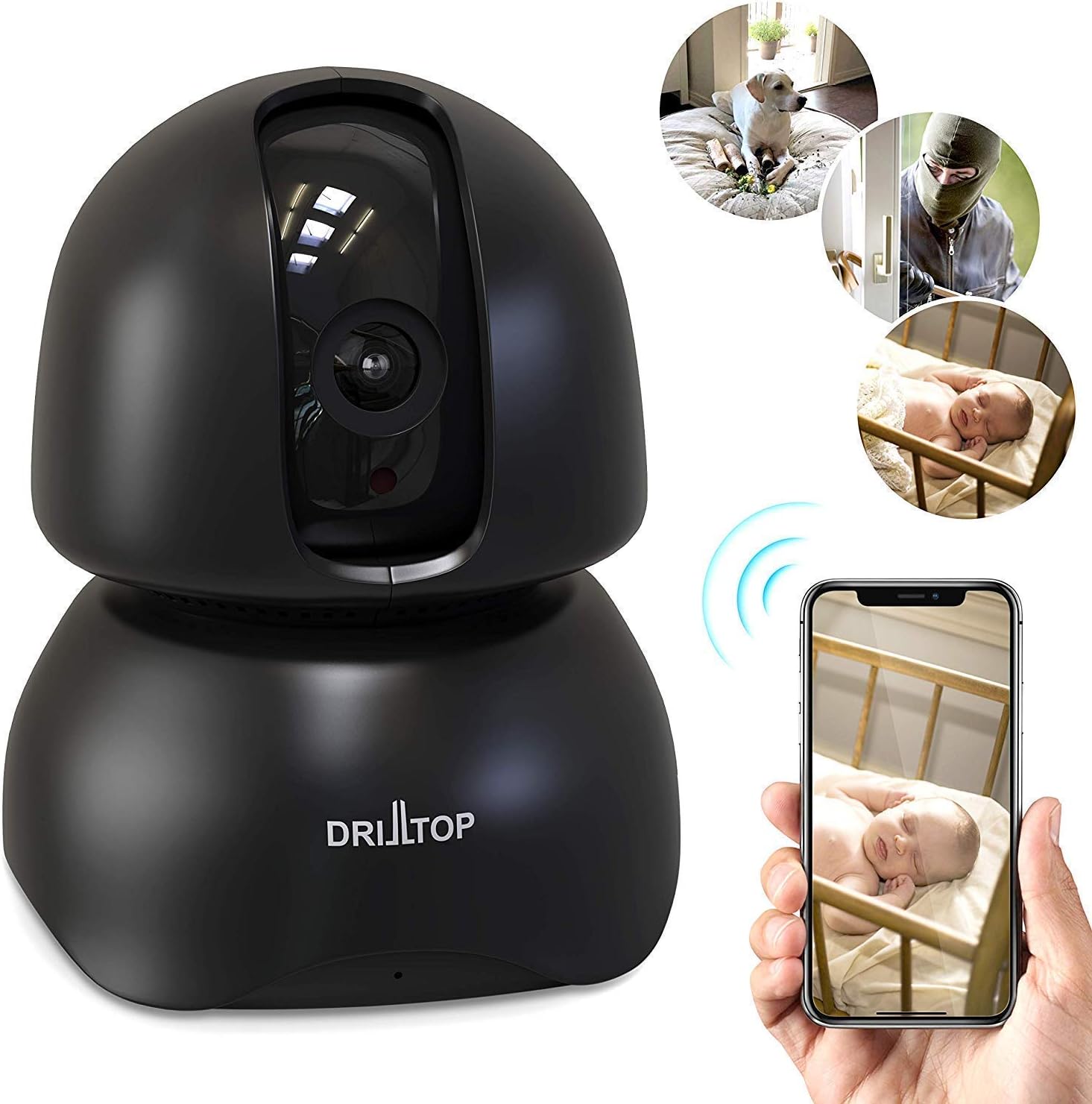[Newest 2019] Wireless IP Surveillance Camera w/Night Vision - Baby Monitor or Security Camera - 1080p, Activity Detection - 2 Way Audio - Remote Monitor with iOS, Android App - Cloud Service Avail