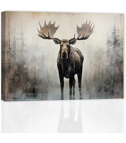 Amazon.com: Bull Moose by Greg Alexander 15x15 Wildlife Moose