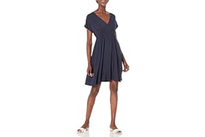 Amazon Essentials Women's Surplice Dress (Available in Plus Size)