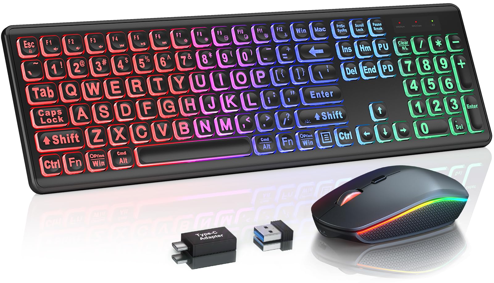 Wireless Keyboard and Mouse Combo - Large