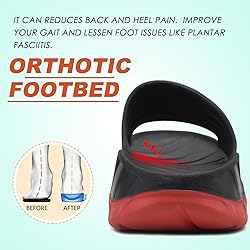 KuaiLu Mens Recovery Sandals Sport Comfort Cushion