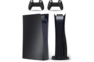 PEYANZ Faceplate for PS5 Console (Disc Edition), Cover Plate, ABS Shell, Anti-Scratch Skin, Heat Dissipation, Dustproof, with Extra 2 Controller Silicone Covers