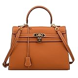 Ainifeel Women's Padlock 32cm Shoulder Handbags