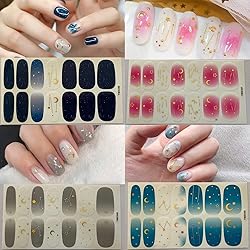 WOKOTO 20 Sheets Full Wraps Nail Art Polish