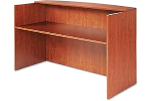 Alera ALE Valencia Series Reception Desk w/Counter, 71w x 35 1/2d x 42 1/2h, Cherry
