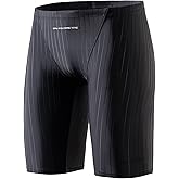 MY KILOMETRE Men's Swimsuit Jammer Solid Swim Jammers Endurance Long Racing Training Swimsuit