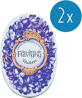 Les Anis de Flavigny - Das französische Anisbonbon mit Veilchengeschmack 2er Pack