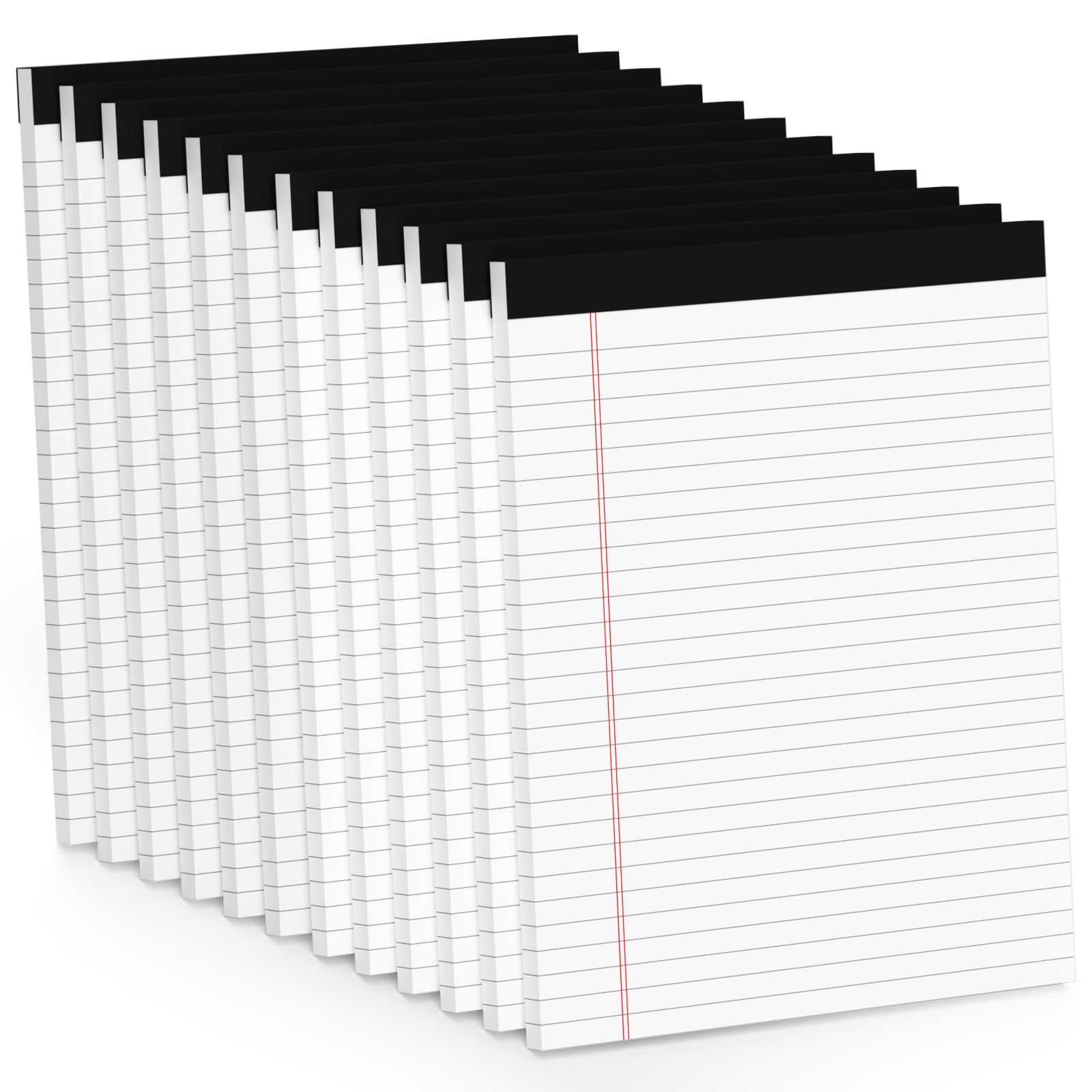Photo 1 of 12 Pack Note Pads 8.5 x 11 White Legal Pads 8.5 x 11 Wide Ruled Lined Writing Pads Legal Notepads Legal Ruled White Lined Paper Pads 8.5 x 11 Inch 30 Sheets Per Writing Pad for School, Office, Home