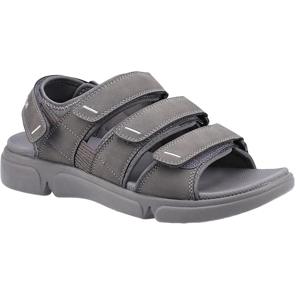 Amazon.com | Hush Puppies Men's Ankle-Strap Sport Sandal, Grey, 10
