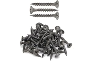 IMScrews 200pcs #6x1 Flat Head Phillips Drywall Screws Fine Thread Sharp Point Wood Screw, Carbon Steel 1022A, Gray Phosphate