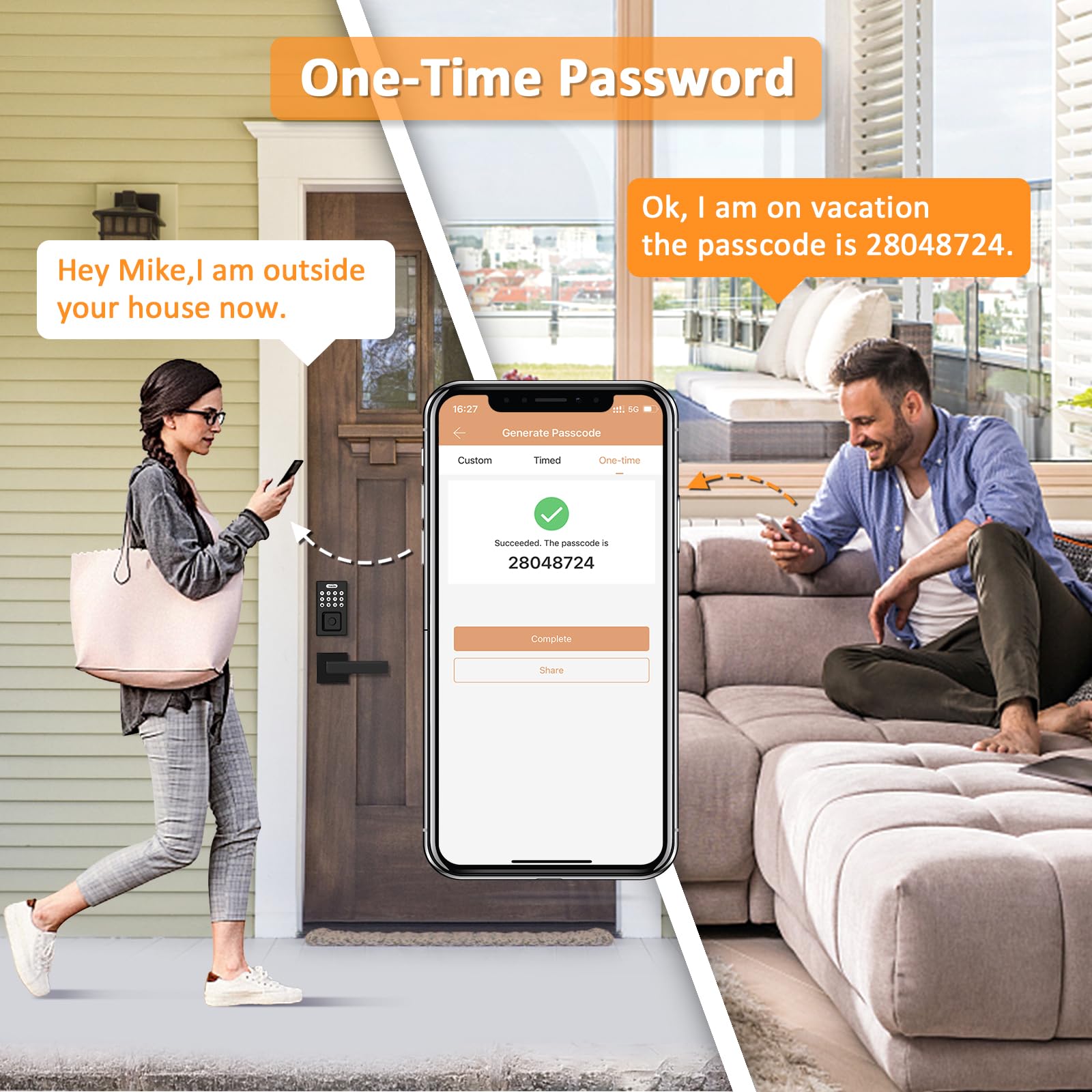 Easy Install Electronic Door Lock Tinewa Keyless Entry Door Lock Deadbolt With Square Handle, Front Door Easy Install Digital Lock - View #10