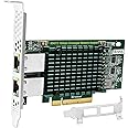 FebSmart PCIE X8 Interface to 2X 10Gbps RJ45 Ports Network Adapter, Intel X540-AT2 Ethernet Controller, 2X 10GbE RJ45 Interface PCIE NIC Card, PCI Express 10GbE Converged Network Adapter (X540T2)