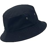Utmost Bucket Hat 100% Cotton & Denim Lightweight Packable Outdoor Summer Beach Fishing Sun Hat(L/XL, 1pc Black)