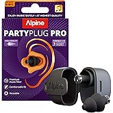 Alpine PartyPlug Concert Ear Plugs - Noise Reduction Ear Plugs for Party, Concert, Festival and Music - Reusable Earplugs (Pro Black (Multisize))