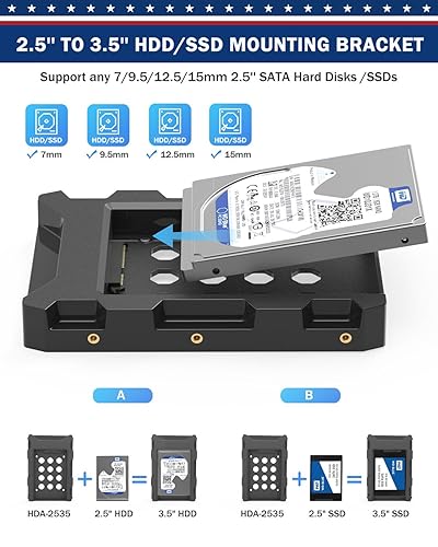 SSD SATA to Hard Drive Adapter SSD Mounting Bracket