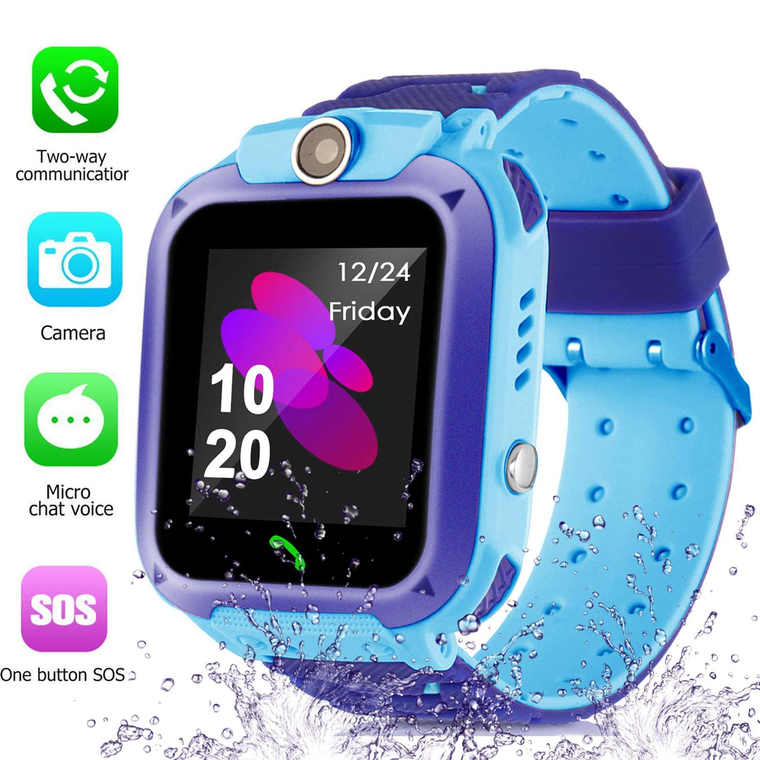 Amazon.com: Smart Watch for Kids GPS Tracker - IP67 ...