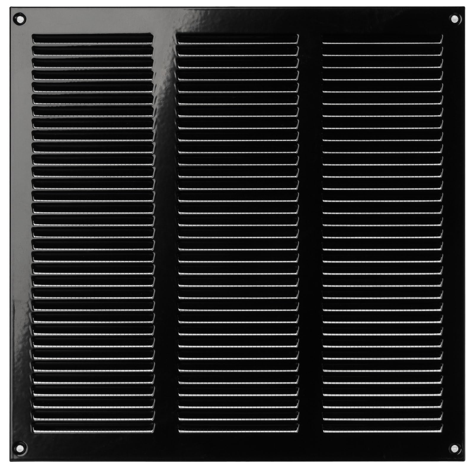 Steinberg14 Black 300x300mm Metal Air Vent Cover with Insect Mesh - 12x12 inch Ventilation Grille - Air Vent Register for Walls and Ceilings - Ventilation Cover for Outdoor and Indoor