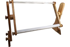 Tomorrow's Treasures E-Z Stitch Adjustable Oak Lap & Tabletop Frame, Webbing Version