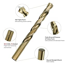BEHAPPY Cobalt Drill Bit Set 115Pcs, M35 Drill Bit