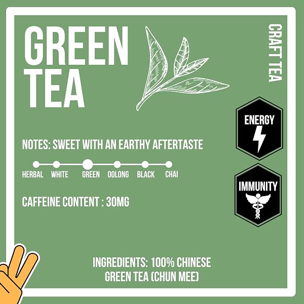 REVIVAL TEA COMPANY GREEN TEA – SIGNATURE GREEN TEA MADE FROM 100% CHUN MEE TEA FLAVOR – LOOSE LEAF 6 OUNCES