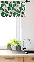 Ambesonne Avocado Window Valance, Pattern with