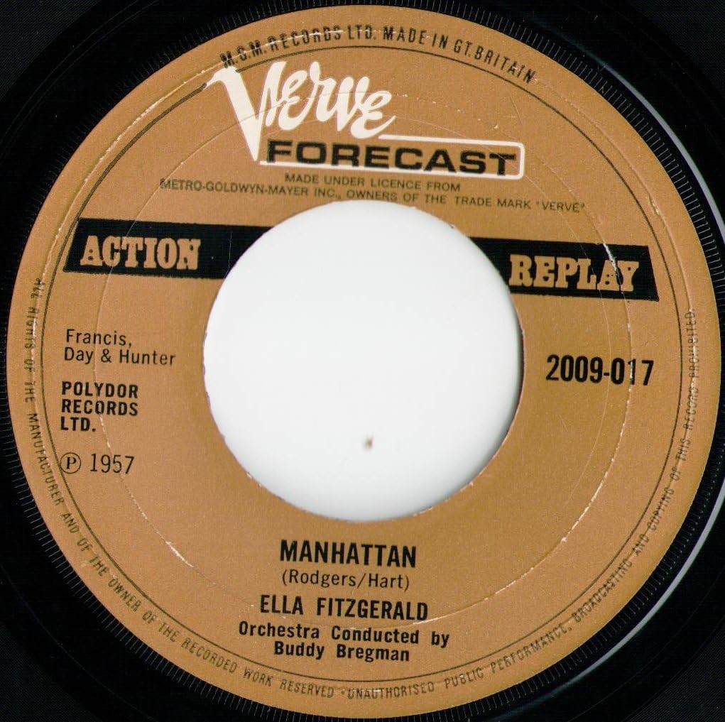 Ella Fitzgerald - Manhattan / Ev'ry Time We Say Goodbye - 7" Single - Verve Forecast 2009-017 - UK Press
