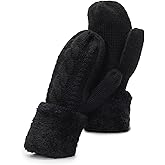 XuoAz Adult-Winter-Warm-Mittens Thermal-Fleece-Gloves Knit Cute-Mittens for Women Cold Weather