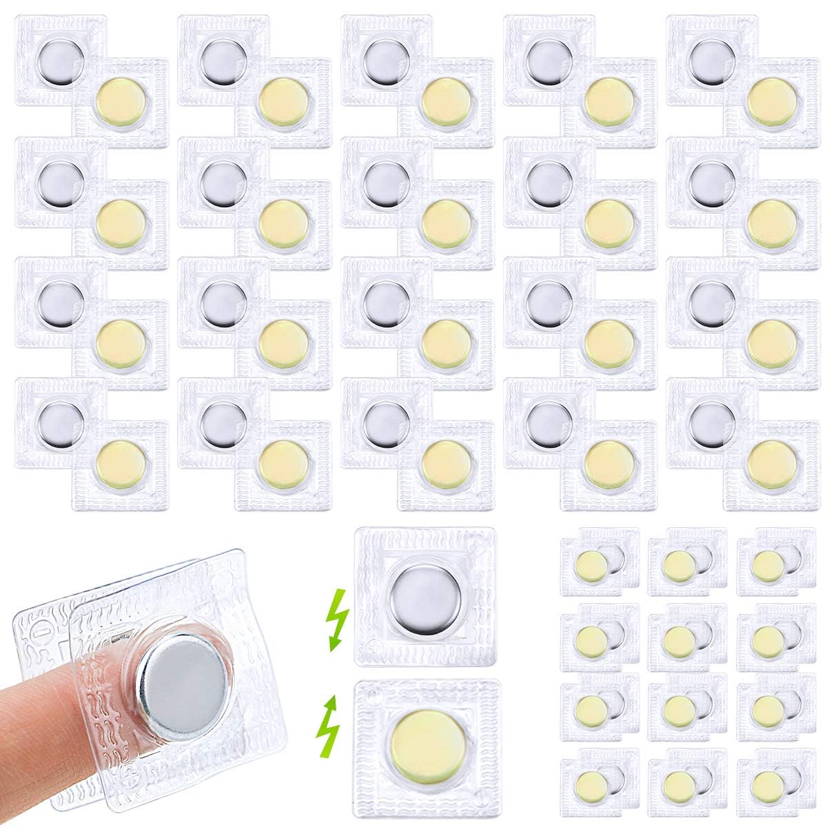 Photo 1 of Fireboomoon 32 Pairs 1.18 Inch Invisible Hidden Sew Magnetic Snap,PVC Strong Magnetic Closures Fastener Snaps Buttons for Purses Handbag Clothing DIY Crafts