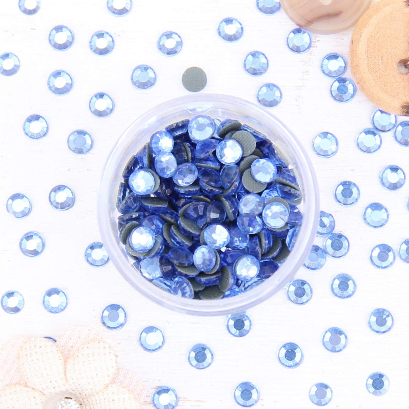 Threadart SS30 (6.5mm) Aquamarine Hot Fix