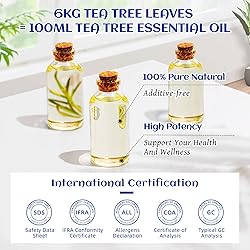 HIQILI Tea Tree Oil for Skin, Hair