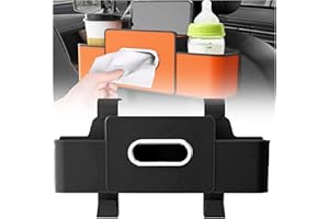 Car Organizers and Storage Box, 4 In 1 Multifunctional Car Organizers and Storage Back Seat with Drink Cup Holder Tissue Box,