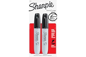 Sharpie 38262PP Sharpie Marker, Chisel Tip, 2/PK, Black