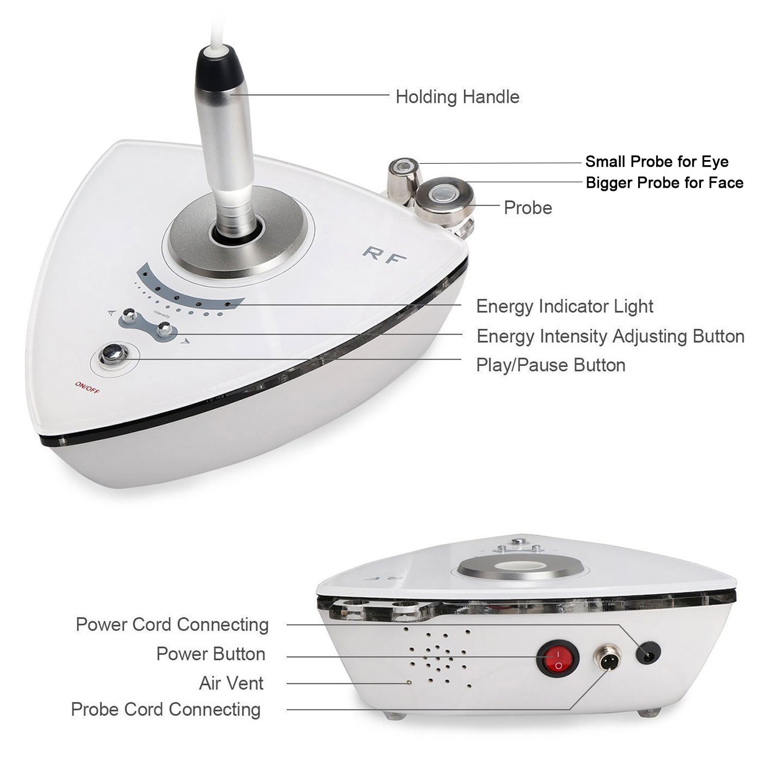 RF Radio Frequency Facial Machine, Beauty Star Home Use Portable Facial