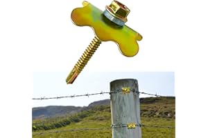 Fasteners, Sapbontchi Fence Staples 2 inch for Softwoods 200 Count Replaces The Common Fencing Staple Installs Fast with a Power Drill 4X Stronger Than a Staple