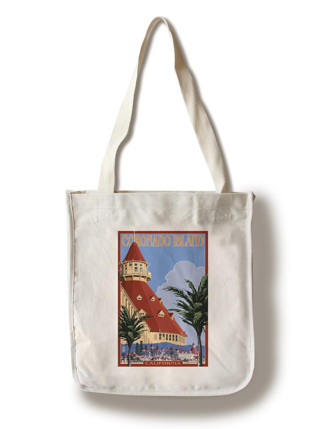 即発送可能 サンディエゴ カリフォルニア州 Hotel Del Coronado 100 コットントートバッグ 再利用可能な まち Made In America B01bol4c Seminario Ekosbrasil Org